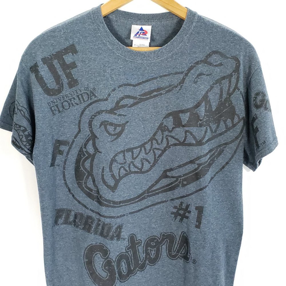 UF Florida Gators Graphic T-Shirt Men's Med Blue Gray Tri Lake Inc Sportswear